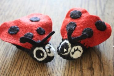 Little Felt Lady Bug Plushie by 5 Orange Potatoes