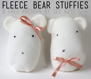 Plush Pattern Fleece Bear Stuffies by See Kate Sew