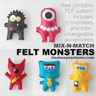 Stuffed Monsters 5 Mix and Match designs